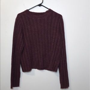 Maroon Diveded Sweater